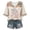 Beige, variant on Women's Dolly Shirts Country Music Legend Versatile T Shirt Printed V Neck 3/4 Sleeve Casual Tops Graphic T‑Shirt L
