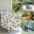 thumbnail image 3 of Renewold Waterproof Patio Chair Covers UV Protection Weatherproof Lounge Chair Covers Heavy Duty Funiture Covering Fits up to 29W x 33D x 36H Inches, Chicken Rooster Floral White, 3 of 7