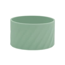 Unique Bargains 1 Pc Protective Spiral Pattern Water Bottle Cover Silicone Light Green