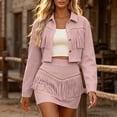 thumbnail image 2 of Sentmoon 2 Piece Outfits for Women Set, Fringe Western Style Top with Pants, Cowgirl Casual Suit for Party S-2XL, 2 of 9