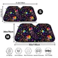 thumbnail image 3 of Kdxio Rainbow Jellyfishes Print Windshield Sun Shade,UV Rays and Sun Heat Protection,Sunshade for Car Windshield,Car Shade Front Windshield - Small, 3 of 6