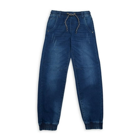 denim drawstring joggers