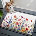 thumbnail image 3 of Non-Slip Rug Pad Rugs Spring Blossom Colorful Flower Rectangle Area Rugs 2x3Ft Soft Carpet Pads for Living Room Kids Room, Watercolor Floral on White, 3 of 9