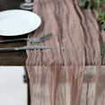 Efavormart 10FT Dusty Rose Cheesecloth Table Runner, Gauze Fabric Boho ...