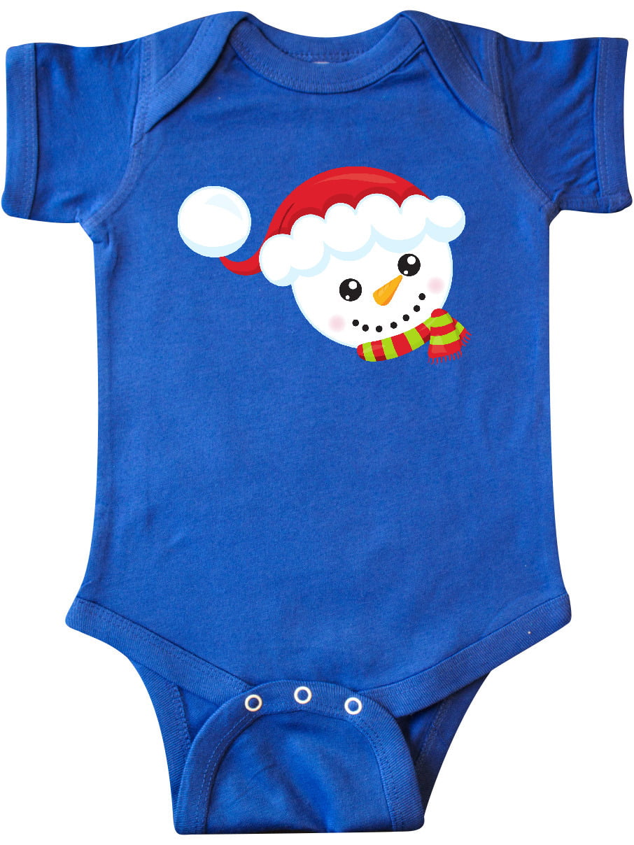 Xmas 5.0 Cute Snowman Carrot Nose Baby Romper Baby Present Christmas Baby Vest 