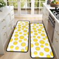 thumbnail image 4 of Kitchen Rugs Sets Of 2,Yellow Lemon Fruit Slices White Pattern Anti Fatigue Kitchen Mat Rugs Non Slip Washable,Decorative Kitchen Floor Mats for Kitchen,Sink,Laundry,17"x47"+17"x47", 4 of 5