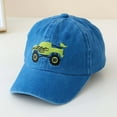 thumbnail image 2 of Gelikeya Cute Embroidery Tractor Baseball Cap Kids Toddler Vintage Washed Cotton Adjustable Dad Hat for Boys Girls (Blue, 2-8 Yearss), 2 of 5