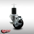 thumbnail image 2 of 3 Inch SS Soft Rubber Swivel 1-3/4 Inch Expanding Stem Caster with Brake SCC, 2 of 2