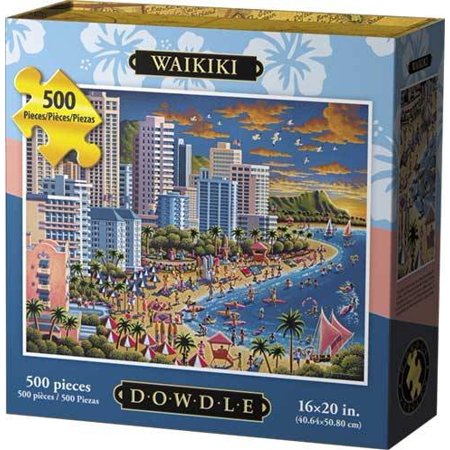 Dowdle Folk Art Puzzles - Waikiki Puzzle, 500 Pieces ...