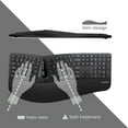 thumbnail image 2 of Perixx PERIDUO-605, Combo de Teclado Ergonómico Inalámbrico y Mouse Vertical de Escritorio - Reposamanos Ajustable - Negro, 2 of 7