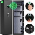 thumbnail image 1 of Riflevault High Tech Intelligent 5 Gun Safe with Dual Alarm System, 11.02" x 11.81" x 54.33", Steel, 1 of 6
