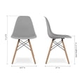 thumbnail image 5 of Aron Living Rose 42" Fiberglass Dining Table & Set of 2 Plastic Chairs in Gray, 5 of 5