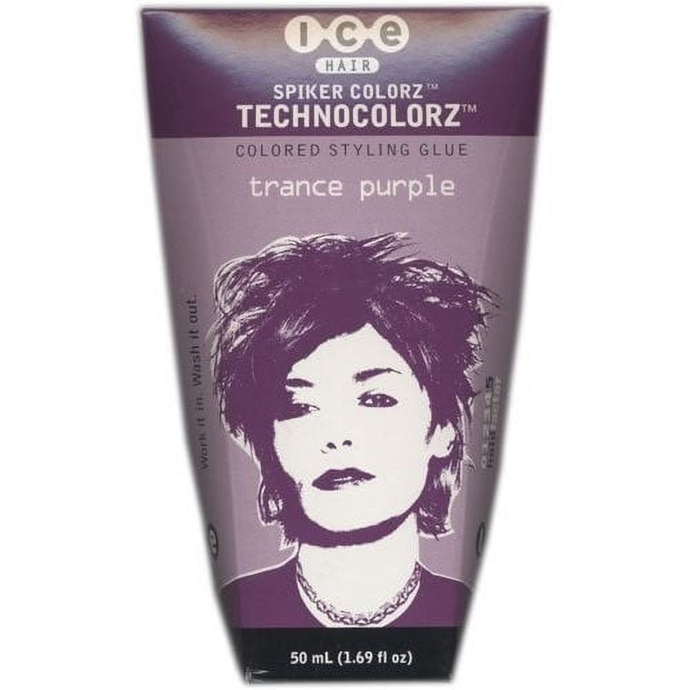 Ice Hair - Spiker Colorz Technocolorz Colored Styling Glue, Trance Purple, 1.69 FL OZ