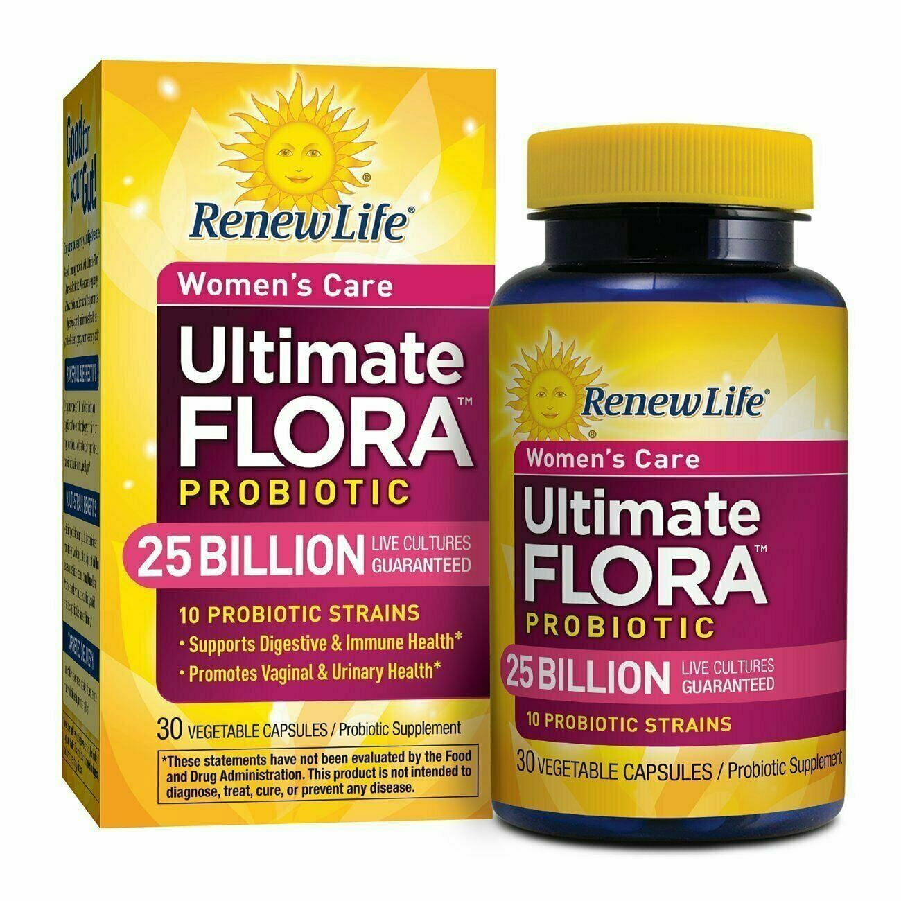 6 Pack - ReNew Life Ultimate Flora Women's Daily Probiotic Veggie Capsules 30 ea