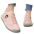 thumbnail image 5 of Women's Outdoor Casual Shoes,Fashion Vintage Hand-Stitching Leather Mid Top Non- Lace Up Travel Hiking Ankle Boots, 5 of 9
