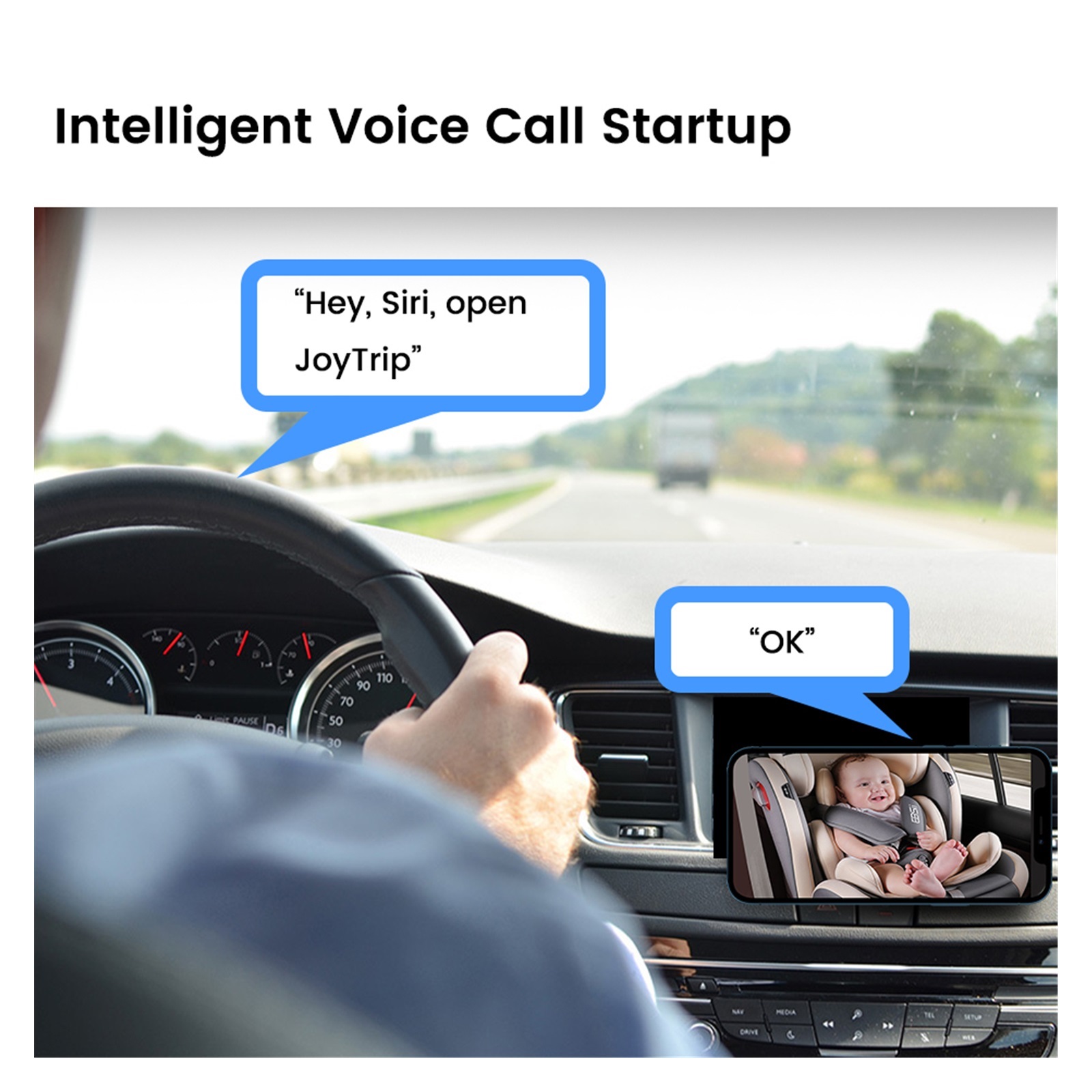 Car Baby Camera Can View Baby In Back Seat Support 5G Wireless HD 720P Camera ,High Volume Speakers