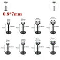 thumbnail image 6 of QQTDFG 8Pcs/Lot Surgical Steel Labret Studs CZ Stud Earring Lip Monroe Piercing 18g/20g-18g (1.0 mm) * 5mm, 6 of 9