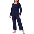 thumbnail image 4 of Cueply Womens Plus Size Pajamas Long Sleeve Pjs Sets Loungewear Sleepwear 1X-4X, 4 of 7