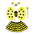 thumbnail image 1 of Conjunto de disfraz de abeja para niñas, disfraz de cosplay con alas de abeja, antena, diadema y varita. Estilo A, 1 of 8
