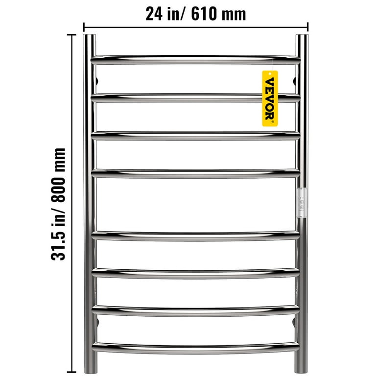 Dropship VEVOR Heated Towel Rack, 8-Bar Towel Warmer Rack, Wall Mounted  Electric Towel Warmer, Electric Towel Drying Rack With Timer, Polished  Stainless Steel Heated Towel Warmer For Bath, Plug-in/Hardwired to Sell  Online