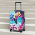 thumbnail image 6 of Hirioo Tropical Flamingo Summer for Elasticity Suitcase Cover (No luggage Included) Durable Luggage Protector Fits 18-32 Inch Luggage-Small, 6 of 7