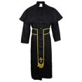 thumbnail image 2 of Traje de sacerdote Hugo para hombre Túnica con cuello negro M XL, 2 of 10