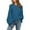 Blue, variant on Women's Cable Knit Sweater Batwing Sleeve Oversized Slouchy Pullover (Green, S)