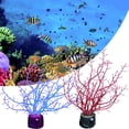thumbnail image 1 of Flmtop Simulation Coral Branch Plant Fluorescent Aquarium Decor Silicone Fish Tank Ornament Landscape for Home Red, 1 of 9