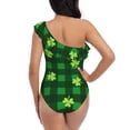 thumbnail image 5 of Pofeuu Happy St. Patrick's Day5 Print Women's One Piece Swimsuits One Shoulder Swimwear Asymmetric Ruffle Monokinis Bathing Suits-Large, 5 of 6