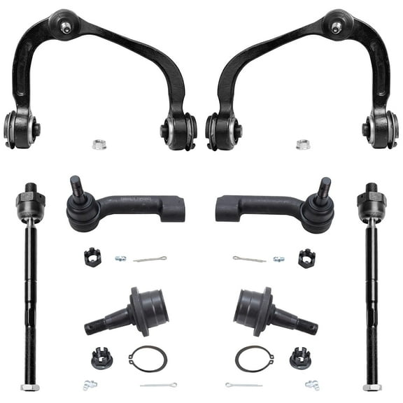 Detroit Axle - Front End 8pc Suspension Kit for Ford F-150 2009-2014, Expedition Lincoln Navigator 2007-2014, 2 Upper Control Arms 2 Lower Ball Joints Inner Outer 4 Tie Rods Replacement