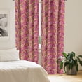 thumbnail image 2 of Ambesonne Paisley Curtains, Vivid Flowers and Dots, Pair of 28"x63", Multicolor, 2 of 5