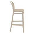 thumbnail image 3 of Compamia Marcel Contemporary Resin Indoor/Outdoor Bar Stool Taupe, 3 of 5