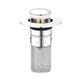 thumbnail image 2 of Sink Drain Stopper, Bathroom Sink Strainer, Sink Stopper with Basket, Sink Catcher, 3X2.5X3 Inch Press-Operated Stainless Steel Pop-Up Sink Closure with Fine Mesh Filter, Works As, 2 of 7