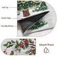 thumbnail image 6 of Christmas Round Area Rug 7Ft Washable Circle Rugs for Dorm Laundry Room, Winter Green Pine Trees Maple Leave Xmas Balls Non-Slip Carpet Floor Mats Indoor Outdoor Carpet Runner Aesthetic Home Decor, 6 of 8