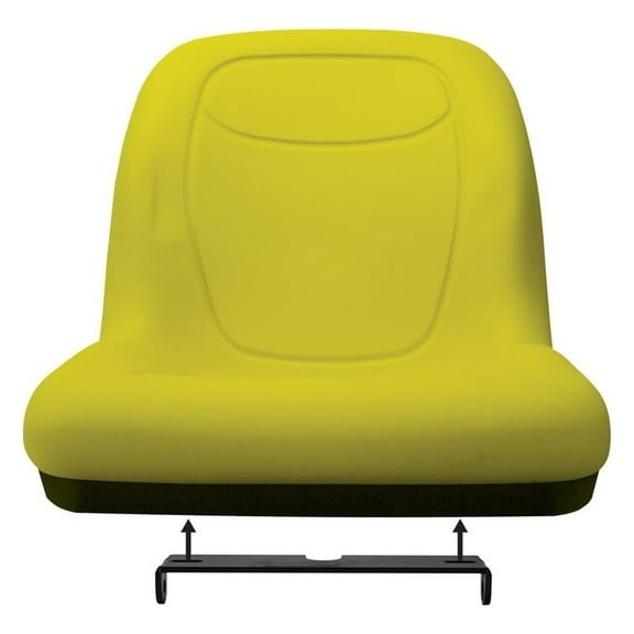 18.80" Tall Yellow Vinyl XB180 Bucket Seat with Hinge Bracket