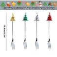thumbnail image 2 of WJCA 4-Piece Festive Utensil Set, Elegant Spoons and Forks with Tree Motif for Dining and Dessert, Holiday Tableware Collection, Sliver Design, 2 of 8