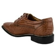 thumbnail image 4 of LIBERTYZENO Mens Finest Leather Lace Up Oxford Dress Shoes Jostin Brown 8.5, 4 of 8