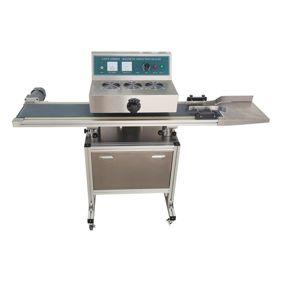 EQCOTWEA Continuous Induction Jar Sealer Electromagnetic Continuous Aluminum Foil Sealing Machine 220V