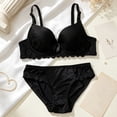 thumbnail image 4 of Ohufall Women's Bra Sets Bow Lace Embroidery Adjustable Straps Bras Solid Color Comfort Fashion Underwear Sets,36-42, 4 of 4