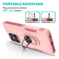 thumbnail image 2 of Rosebono Compatible With Motorola Moto G Power 2025 / Moto G Power 2026 Case, Hybrid Case With Adjustable Integrated Ring Kickstand (Pink), 2 of 5