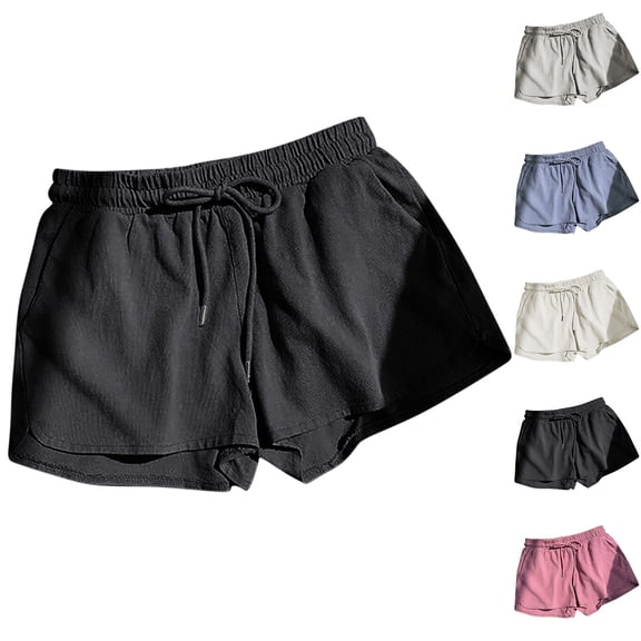 Neewe Women's Boxer Shorts Summer 2026 Trendy Casual Elastic Waist Lounge Sleep Pajama Bottoms Beach Shorts