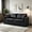 Black, variant on AUU 69" Modern Foil Fabric 2-Seater Sofa with Diamond-Quilted Back, 2 Throw Pillows & High-Density Foam Cushions – Space-Saving Upholstered Couch for Apartment, Living Room, or Office
