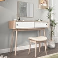 thumbnail image 2 of MAYEERTY Natural Entryway Console Table with Sliding Doors & Storage, Sofa Table for Hallway & Living Room, 2 of 4