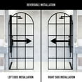 thumbnail image 4 of VIGO Arden 34 in. W x 78 in. H Framed Fixed Shower Screen Door in Matte Black with 3/8 in. (10mm) Clear Glass, 4 of 13