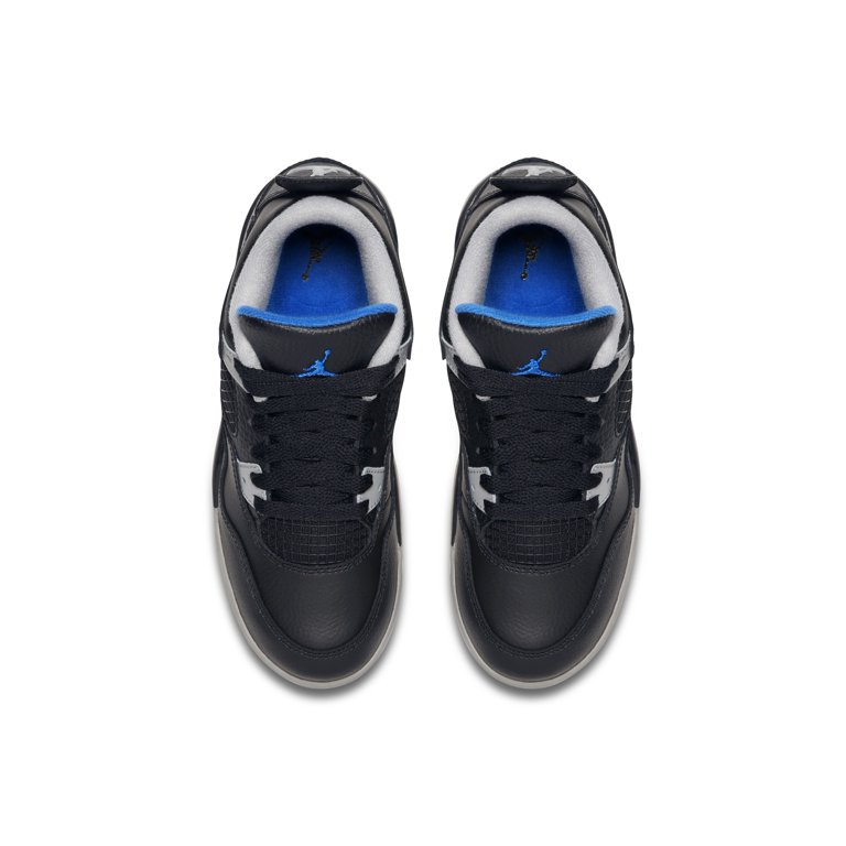 Kids Air Jordan Retro 4 IV PS Motorsport Black Game Royal Matte