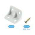 thumbnail image 3 of 50 Pcs Plastic Corner Braces, 1.42" x 0.94" x 0.94" L Shape Bracket, White, 3 of 6