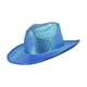 thumbnail image 1 of Sombrero de de vaquero holográfico, sombreros con brilnte, gorras de rave , sombrero de , Azul Macarena Sombrero de vaquero occidental, 1 of 8