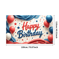 thumbnail image 3 of Colorful Theme Happy Birthday Banner Polyester Material Party Decoration for Birthday Party Kids Event Celebration, 3 of 8