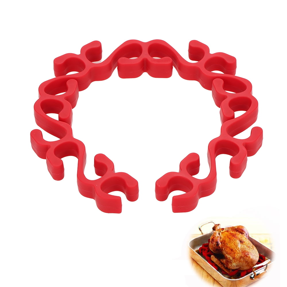 Silicone Roasting Rack Flexible Heat Resistant Roast Mat Ring Meat Oven