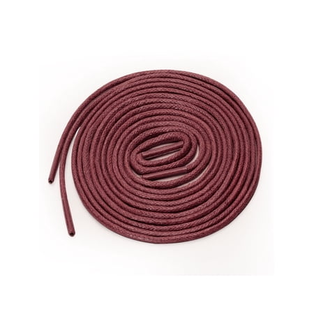 INSPIRE CHIC 2 Pairs Round Waxed Shoelaces Durable Cotton Boot Laces for Dress Shoes & Sneakers Fuchsia 80cm / 31.49